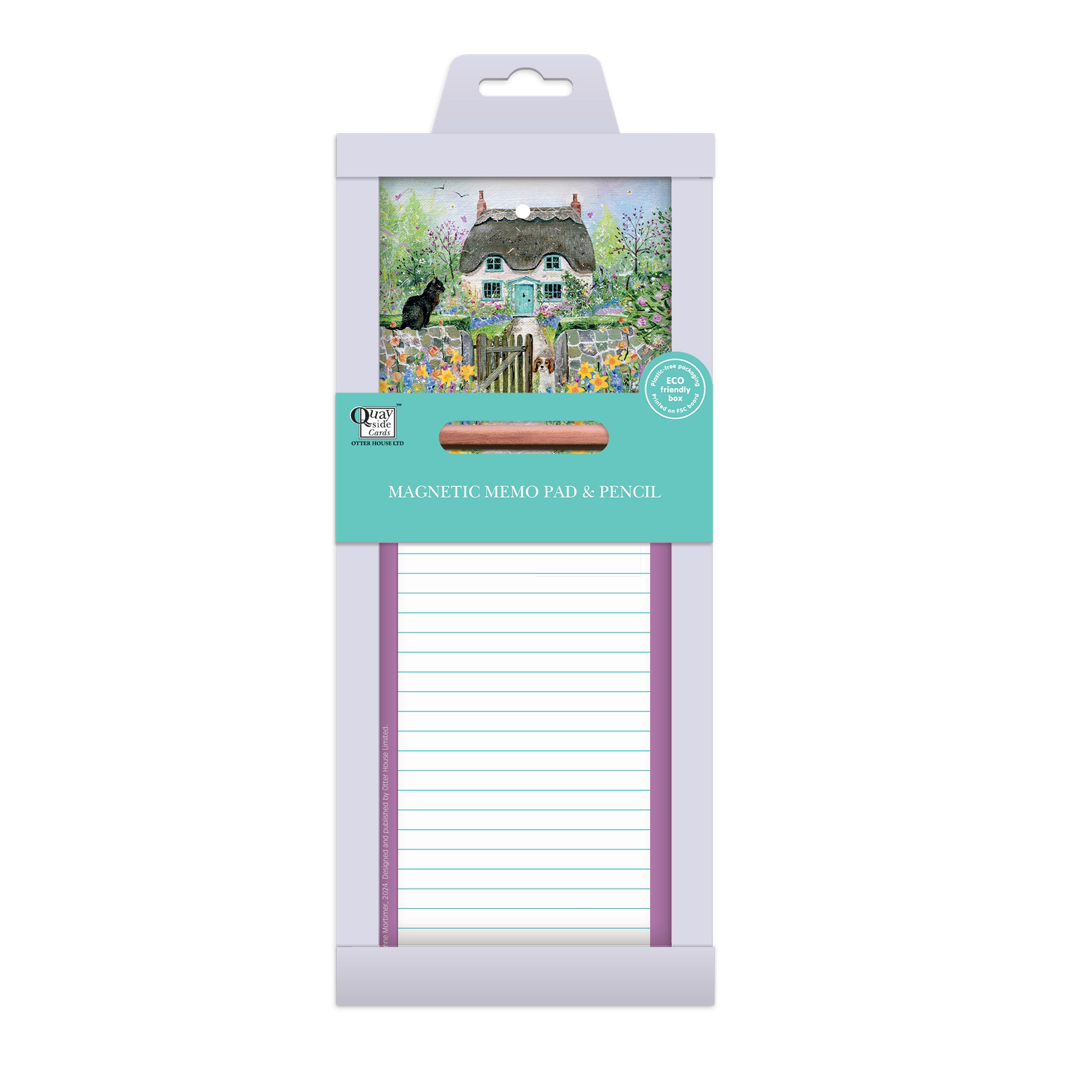 otter-house-country-cottage-magnet-notizblock-mit-stift image 2