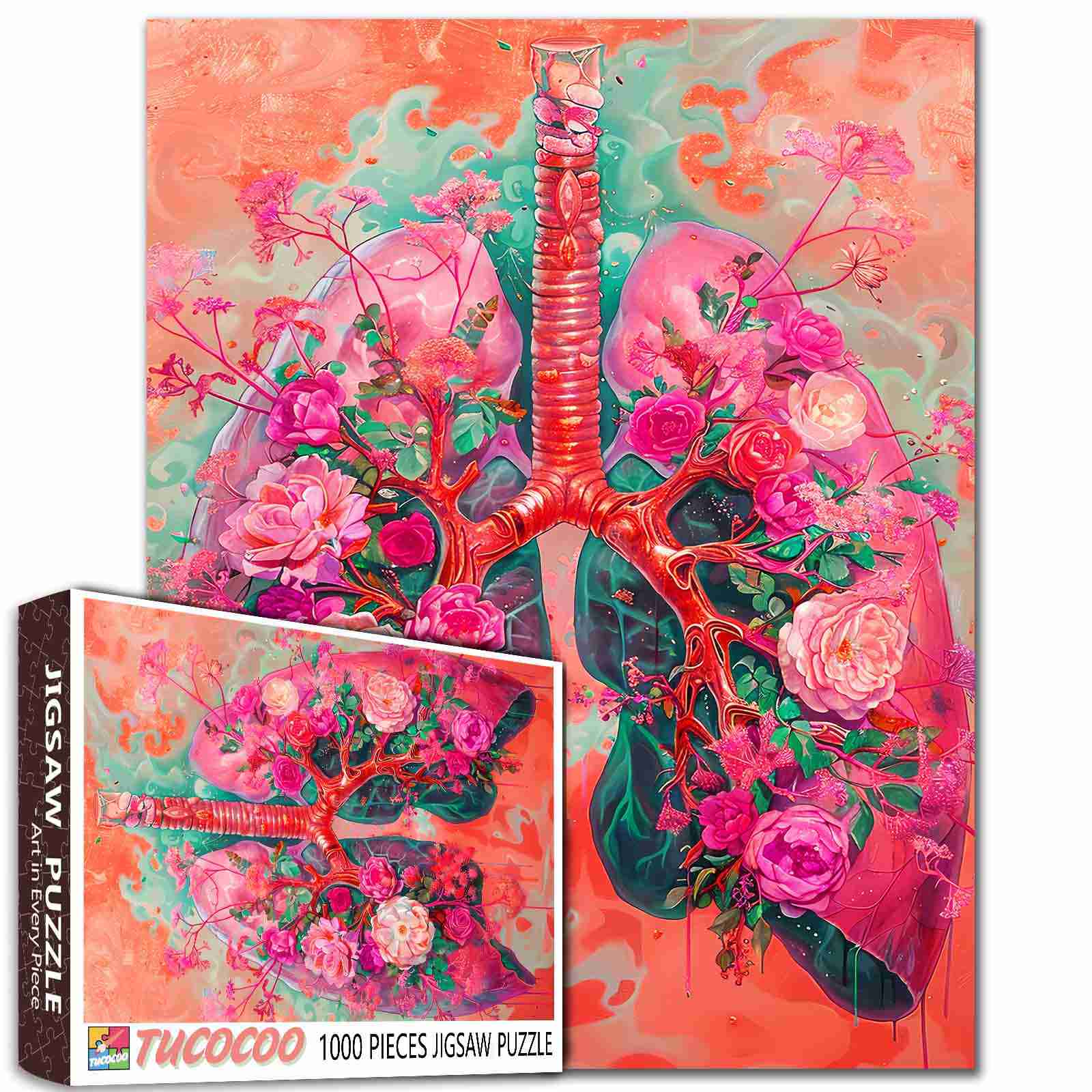 tucocoo-floral-lungs-puzzle-1000-teile-blumenmotiv image 1