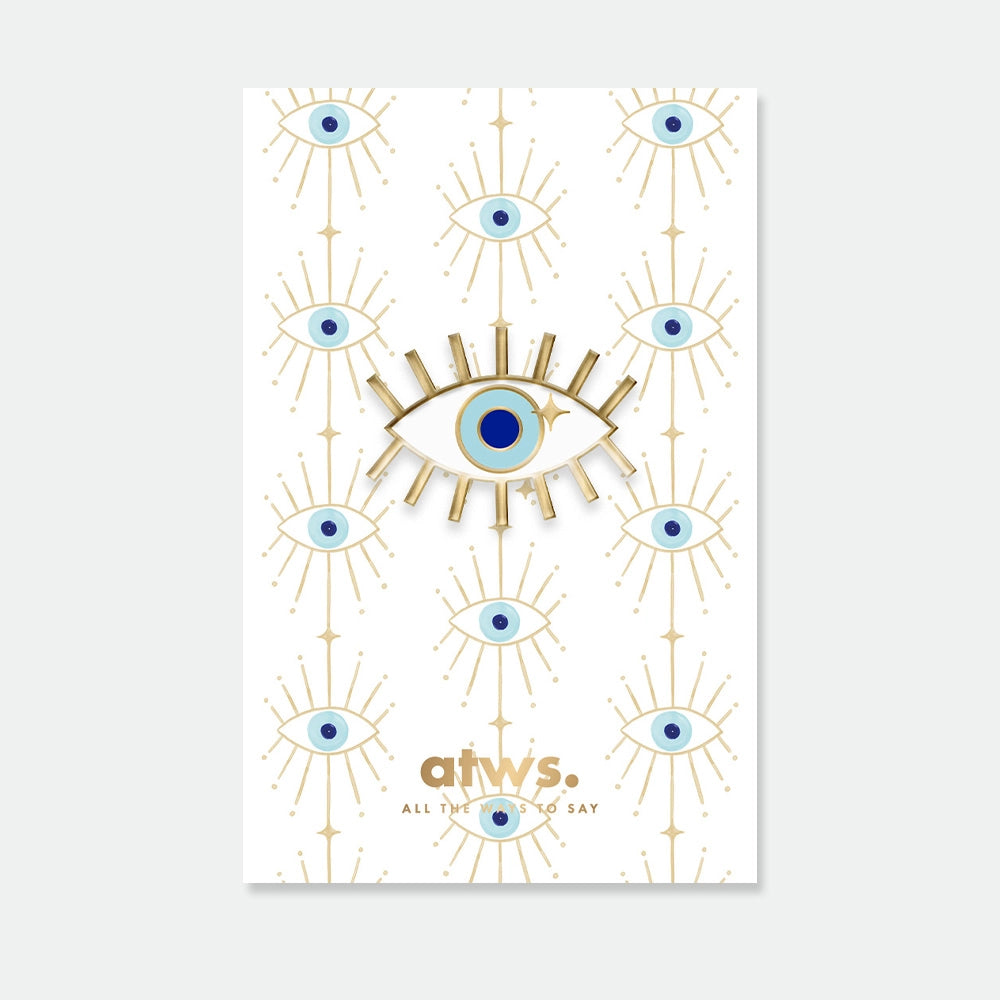 all-the-ways-to-say-blue-eye-emaille-pin-gold-blaues-auge image 1