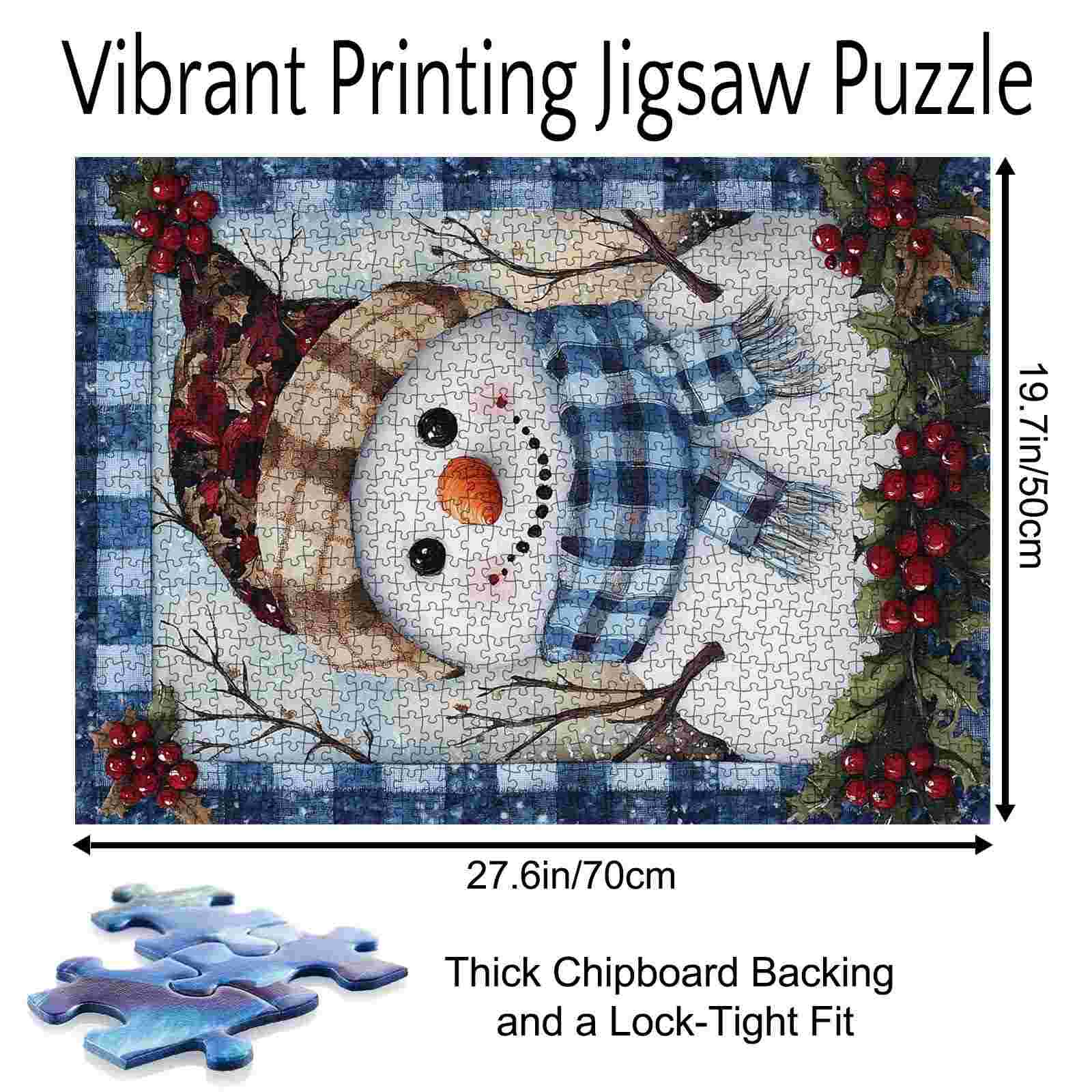 tucocoo-plaid-scarf-snowman-puzzle-1000-teile-weihnachten image 5