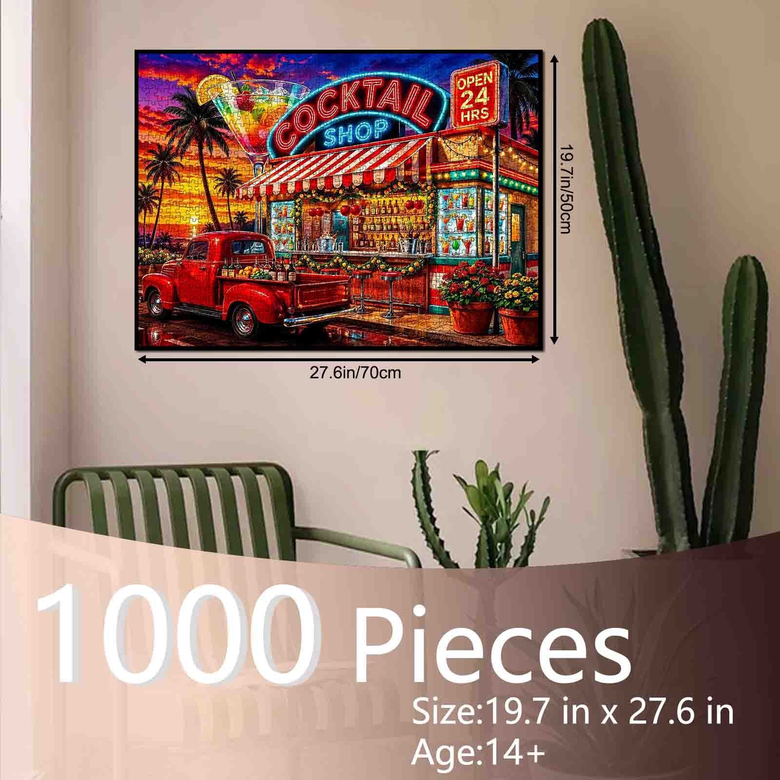 tucocoo-jigsaw-neon-cocktail-sunset-bar-puzzle-1000-teile-landschaft image 5