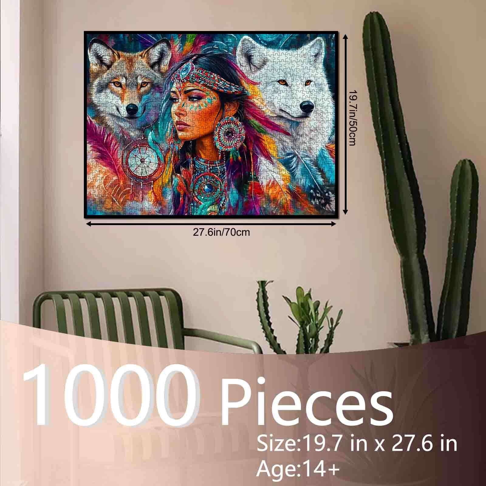 tucocoo-native-spirit-and-wolves-puzzle-1000-teile-portrait image 5