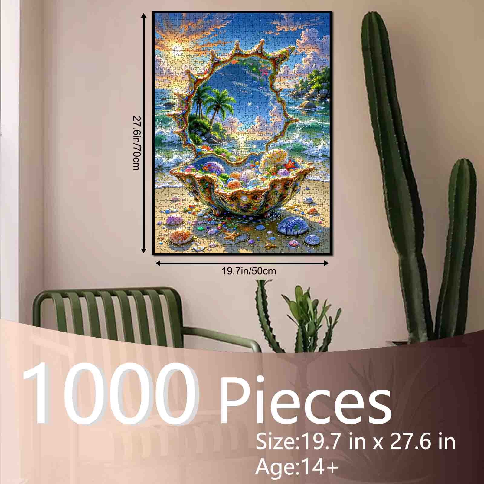 tucocoo-sunlit-tropical-cove-giant-seashell-puzzle-1000teile image 5