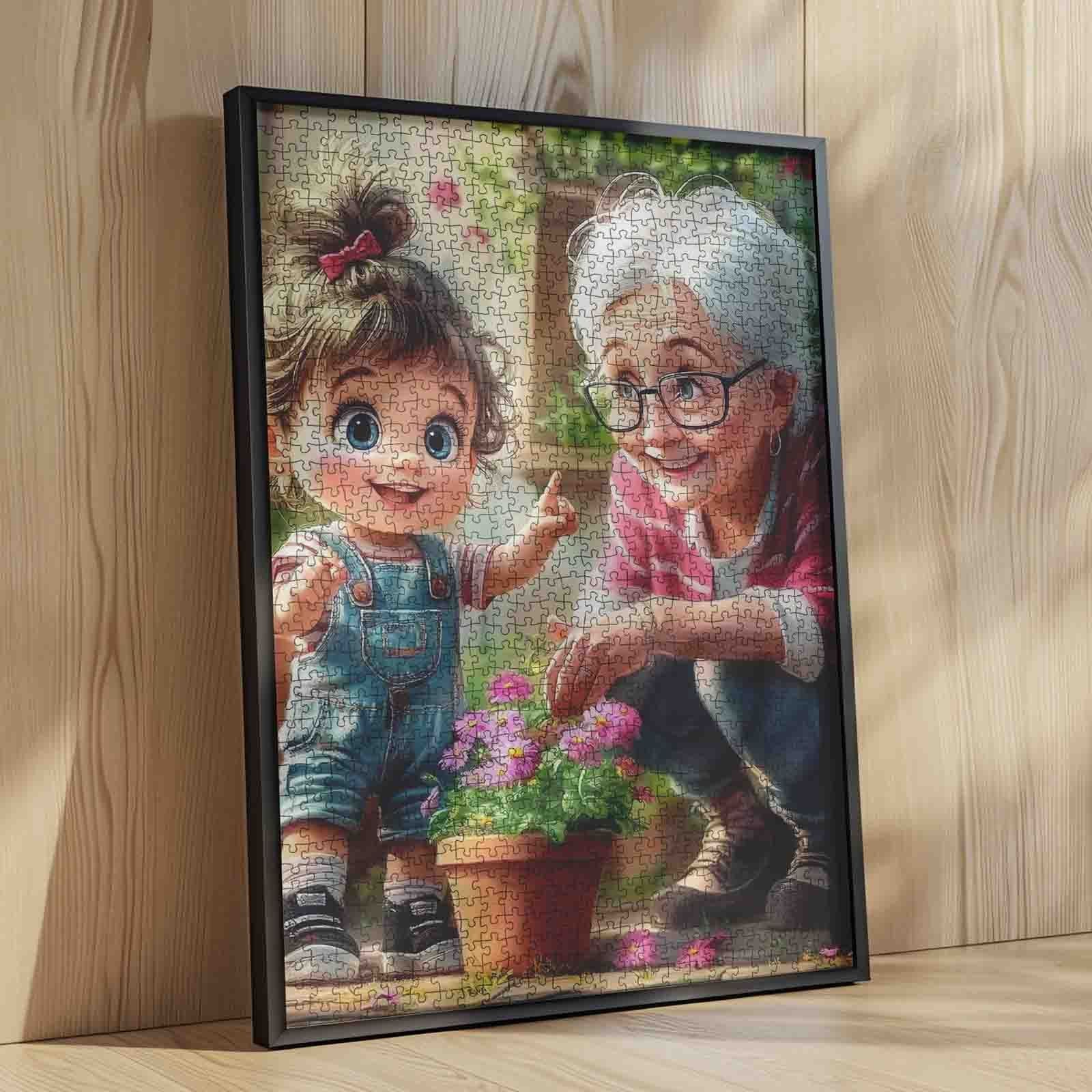 tucocoo-grandma-and-granddaughter-gardening-puzzle-1000-teile-garten image 4