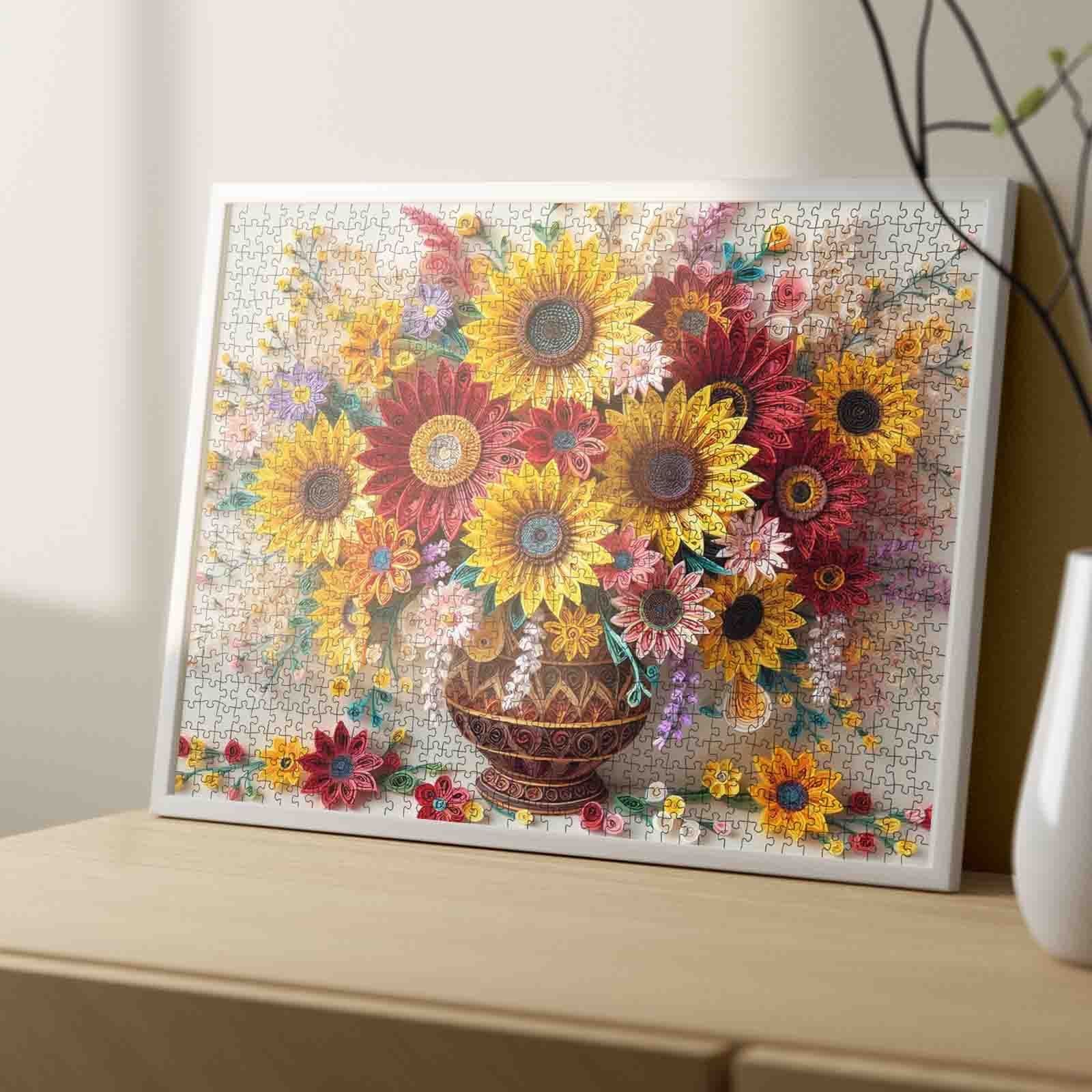 tucocoo-sunflower-quilling-art-puzzle-1000-teile-blumen image 4