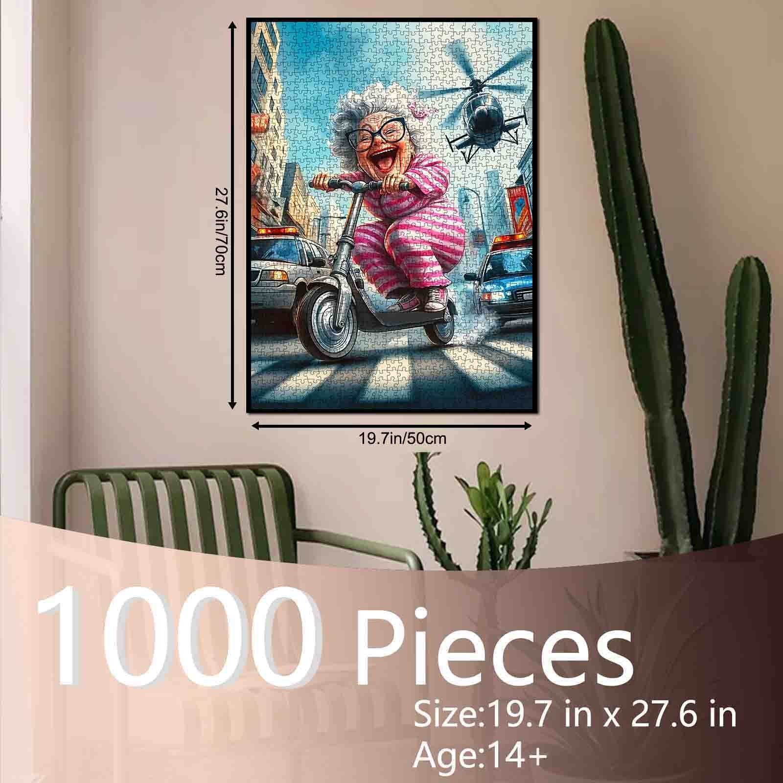 tucocoo-jigsaw-puzzles-laughing-grandma-scooter-puzzle-1000-teile image 5