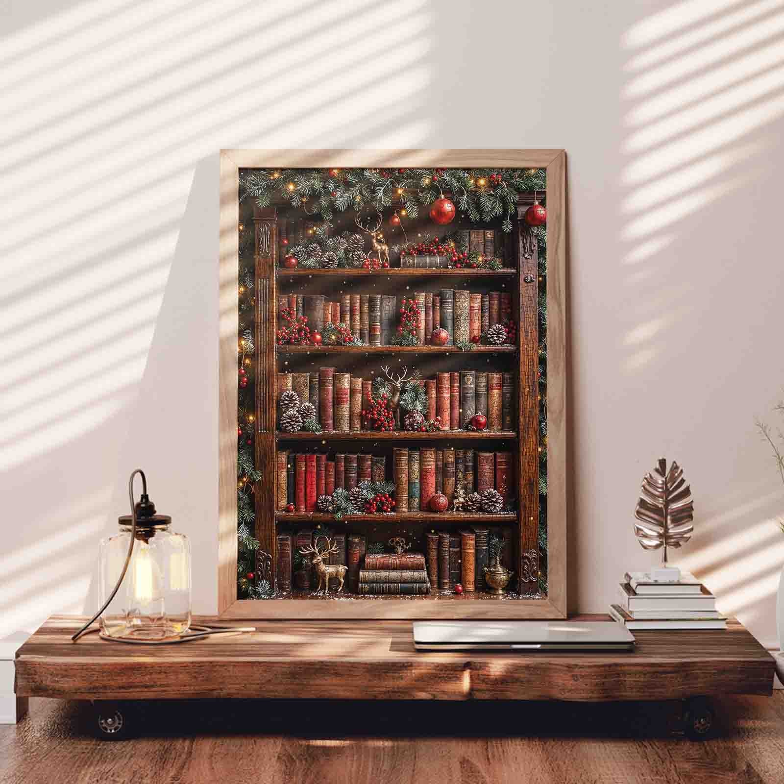 tucocoo-christmas-bookshelf-charm-puzzle-1000-teile-regal image 3
