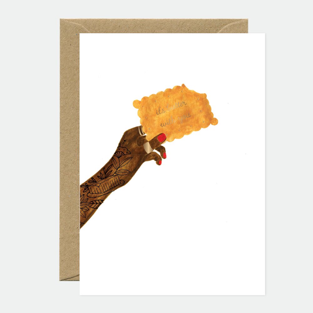 all-the-ways-to-say-butter-with-you-gru-karte-goldfolie-a6 image 1