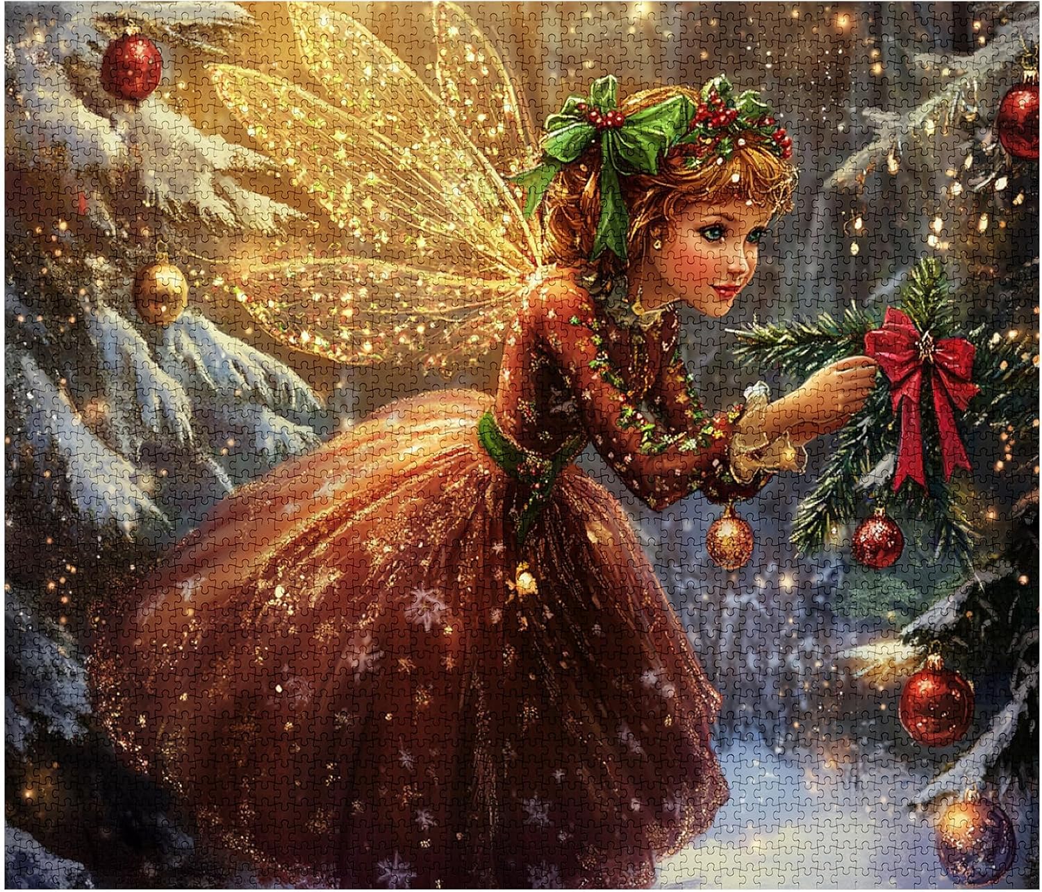 tucocoo-christmas-elf-golden-wings-puzzle-1000-teile-weihnachten image 2