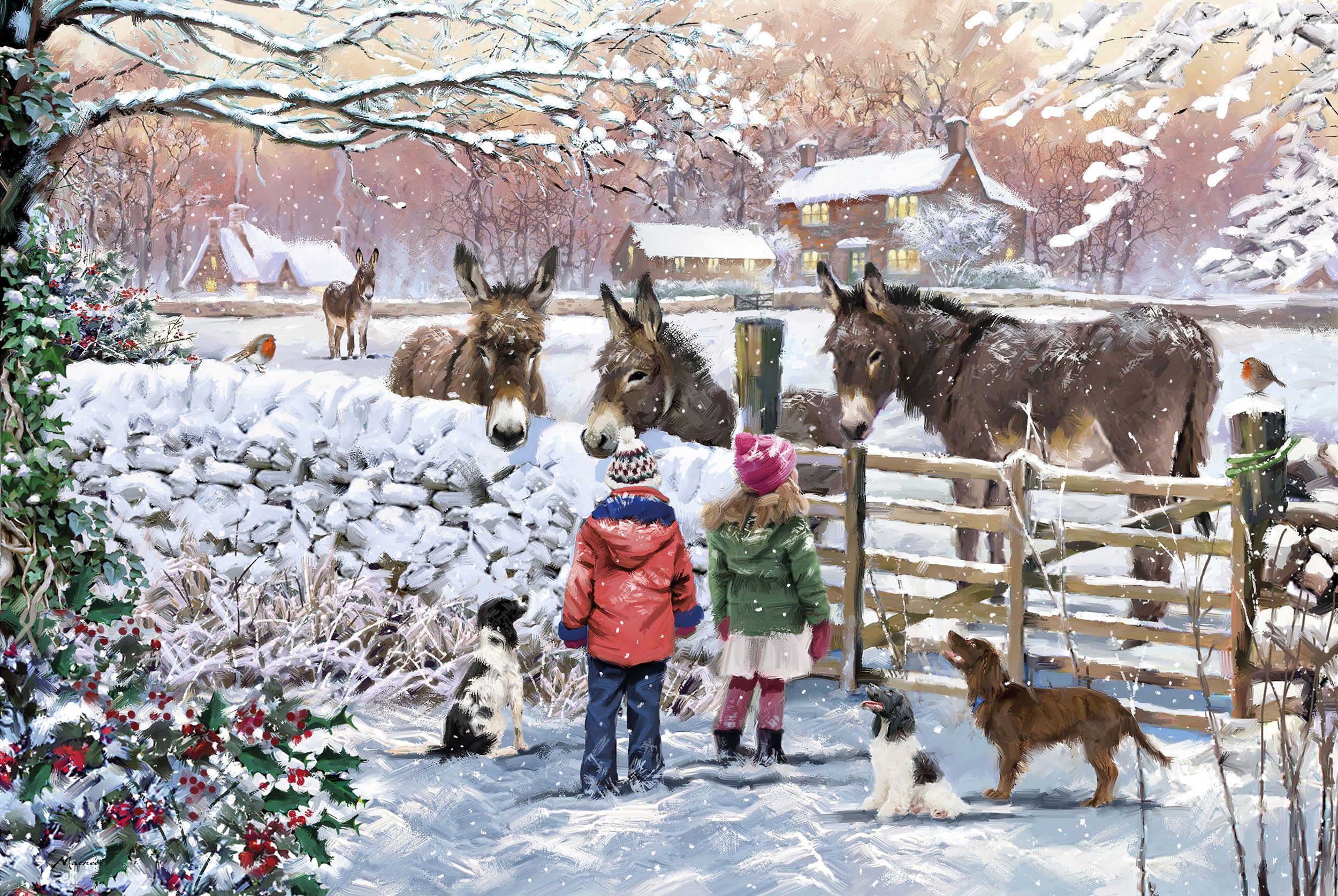 otter-house-donkey-friends-puzzle-500-teile-esel image 1