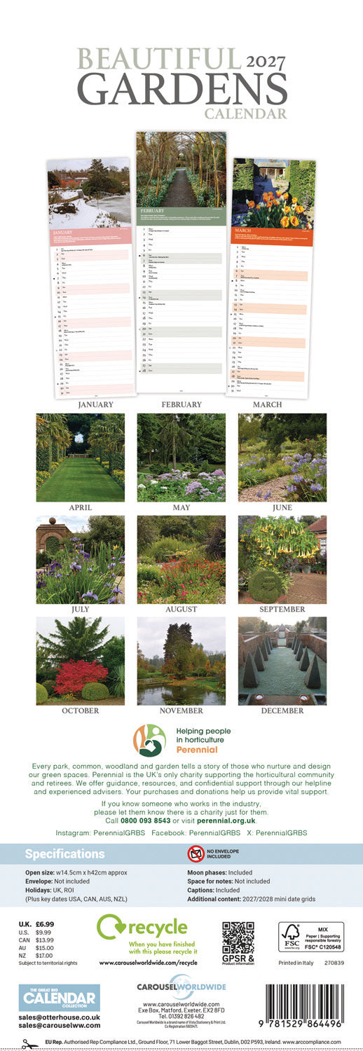 otter-house-beautiful-gardens-slim-kalender-2027-garten image 2