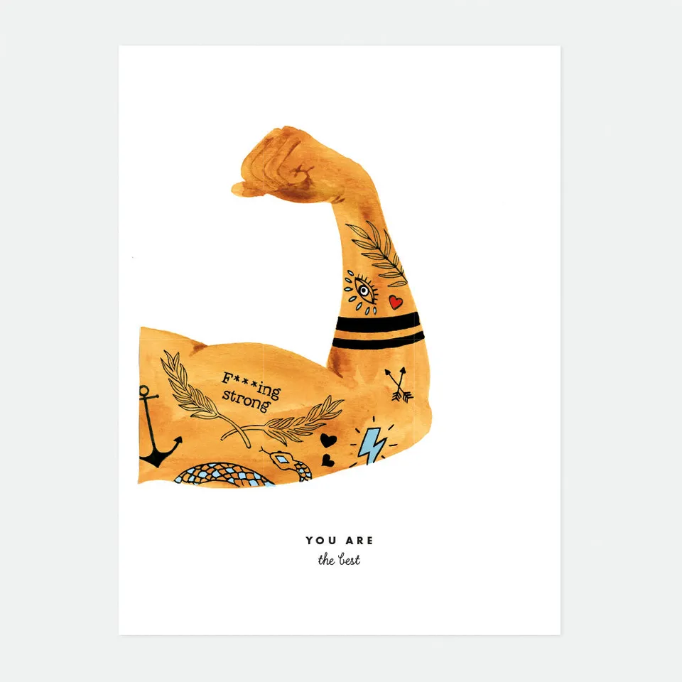 all-the-ways-to-say-best-man-poster-klein-18x24-tattoo-arm image 1