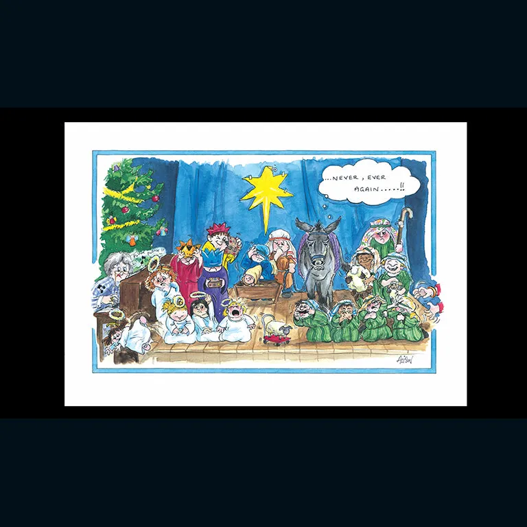 otter-house-alisons-animals-nativity-weihnachtskarte-esel image 1