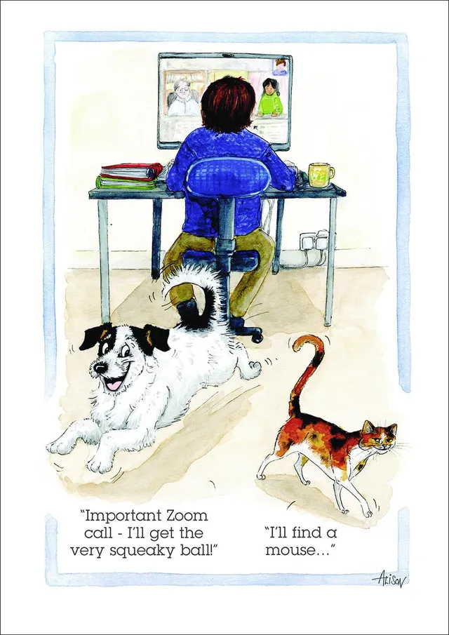 alison-s-animals-zoom-call-tier-gru-karte-150x210mm image 1