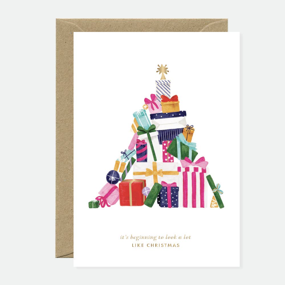 all-the-ways-to-say-expensive-christmas-weihnachtskarte-a6-gold image 1