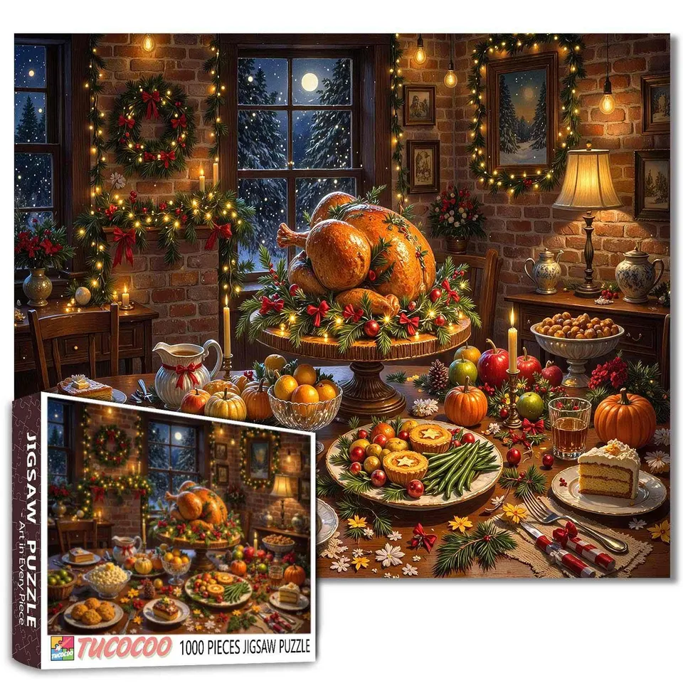 tucocoo-festive-holiday-feast-puzzle-1000-teile-weihnachten image 1
