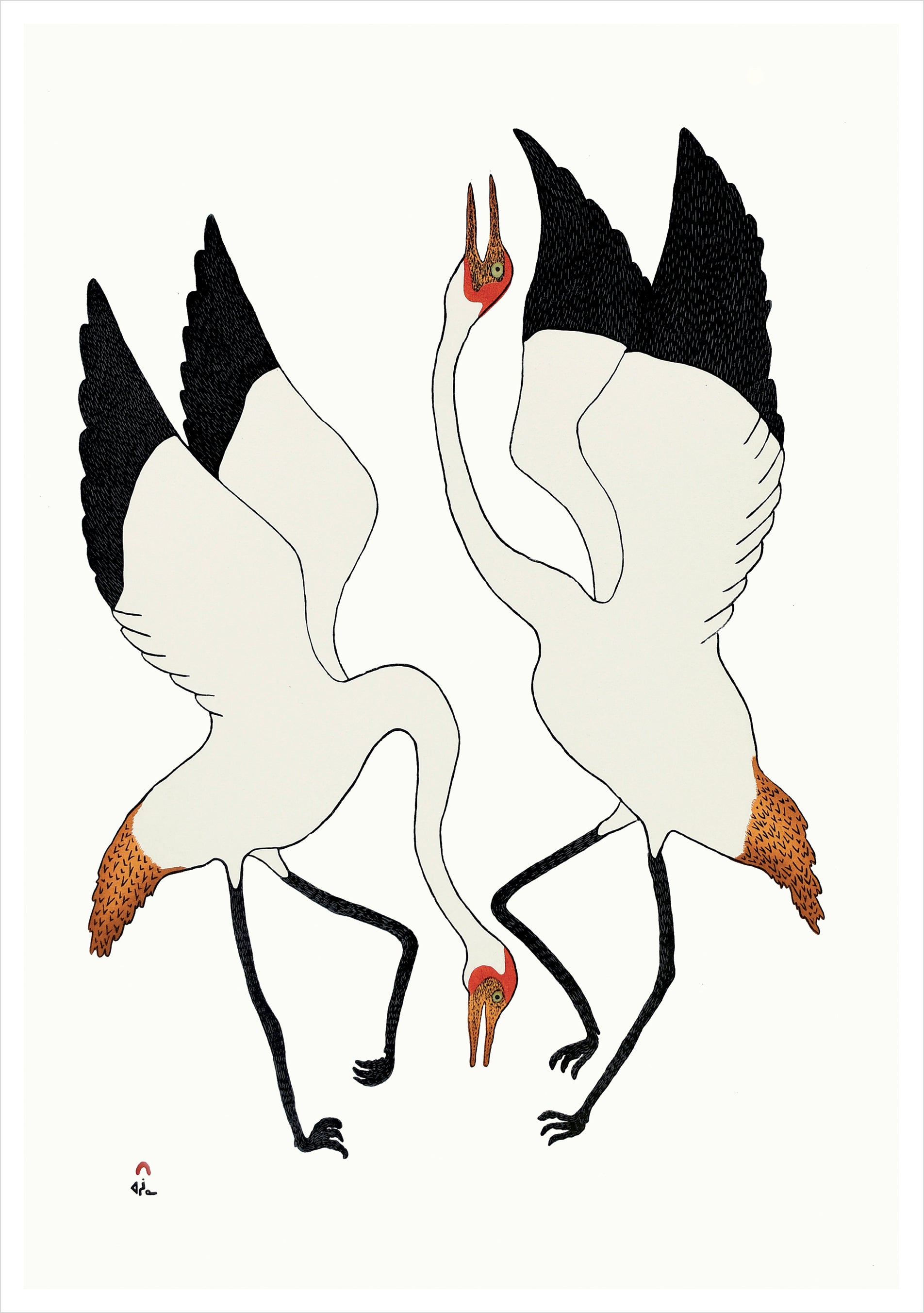 pomegranate-dancing-cranes-geburtstagskarte-pudlat image 1