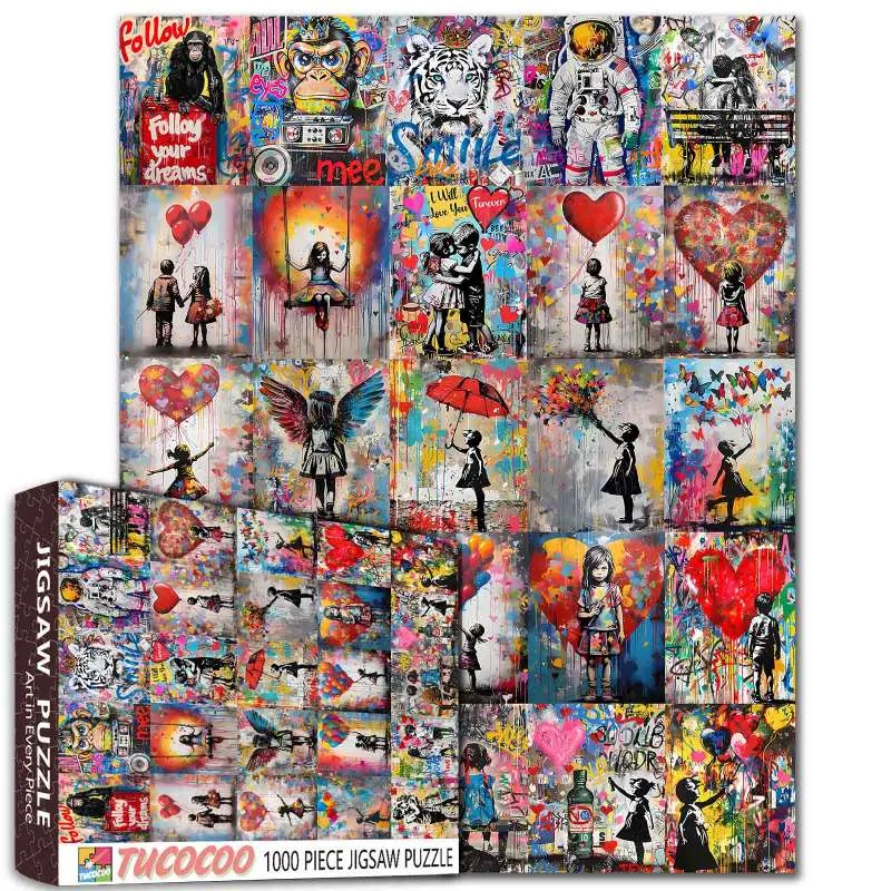 tucocoo-jigsaw-puzzles-graffiti-herz-puzzle-1000-teile image 1