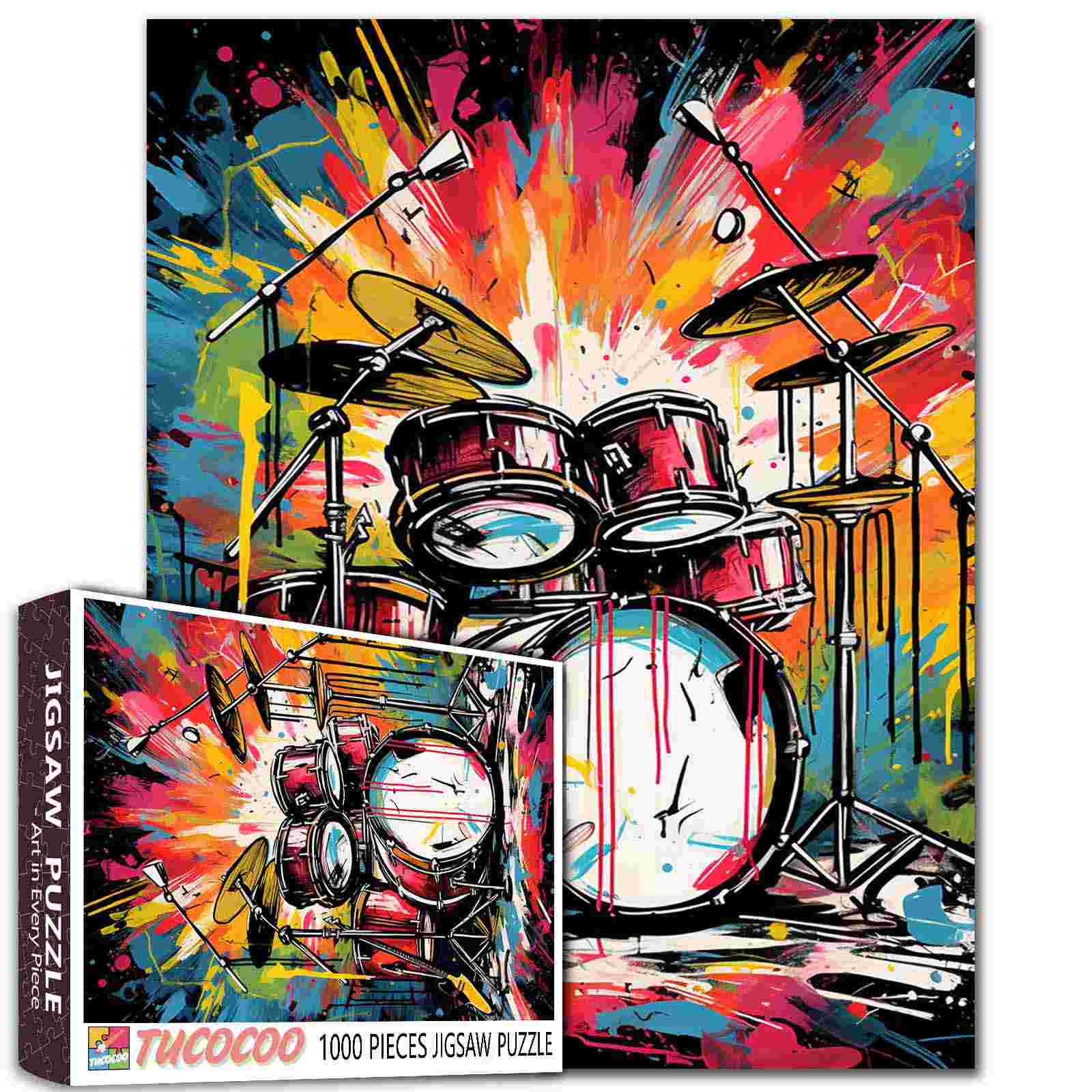 tucocoo-jigsaw-puzzles-puzzle-graffiti-drums-1000-teile-musik image 1