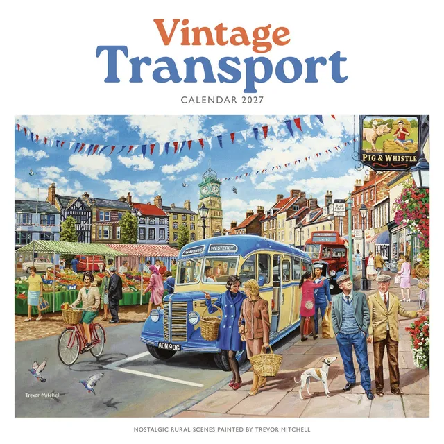 otter-house-vintage-transport-wandkalender-2027 image 1