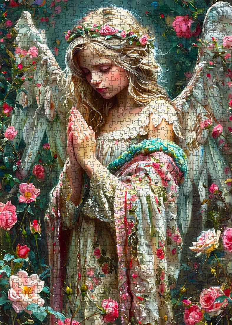 tucocoo-jigsaw-garden-prayer-angel-puzzle-1000-teile-engel image 2