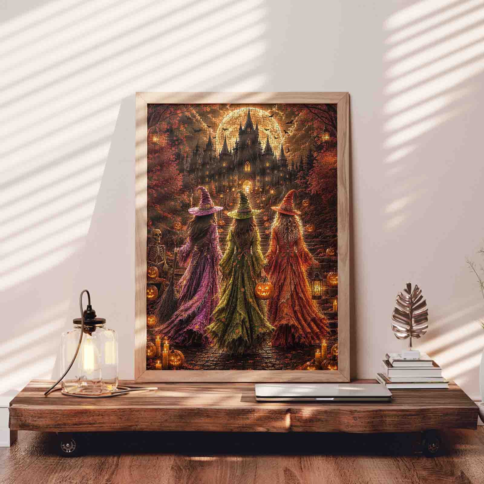 tucocoo-moonlit-halloween-witch-castle-puzzle-1000-teile-hexen image 3