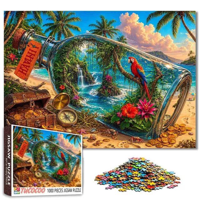 tucocoo-tropical-treasure-bottle-escape-puzzle-1000-teile-tropen image 1