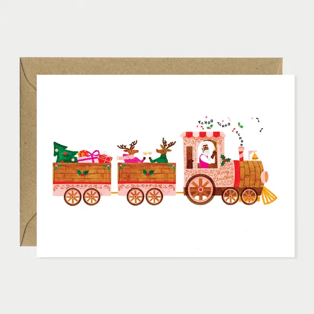 all-the-ways-to-say-christmas-train-weihnachtskarte-a6 image 1