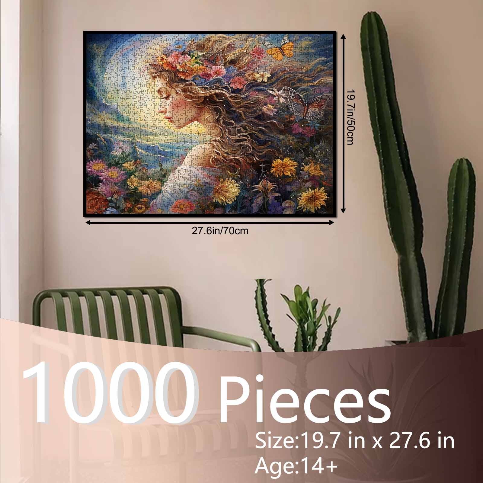 tucocoo-floral-dream-woman-puzzle-1000-teile-blumen-frau image 5