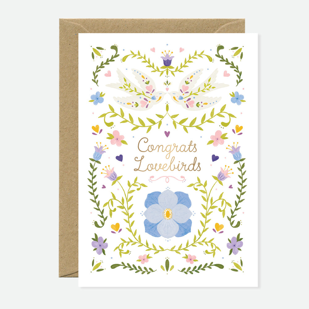all-the-ways-to-say-congrats-lovebirds-gru-karte-a6-goldfolie image 1