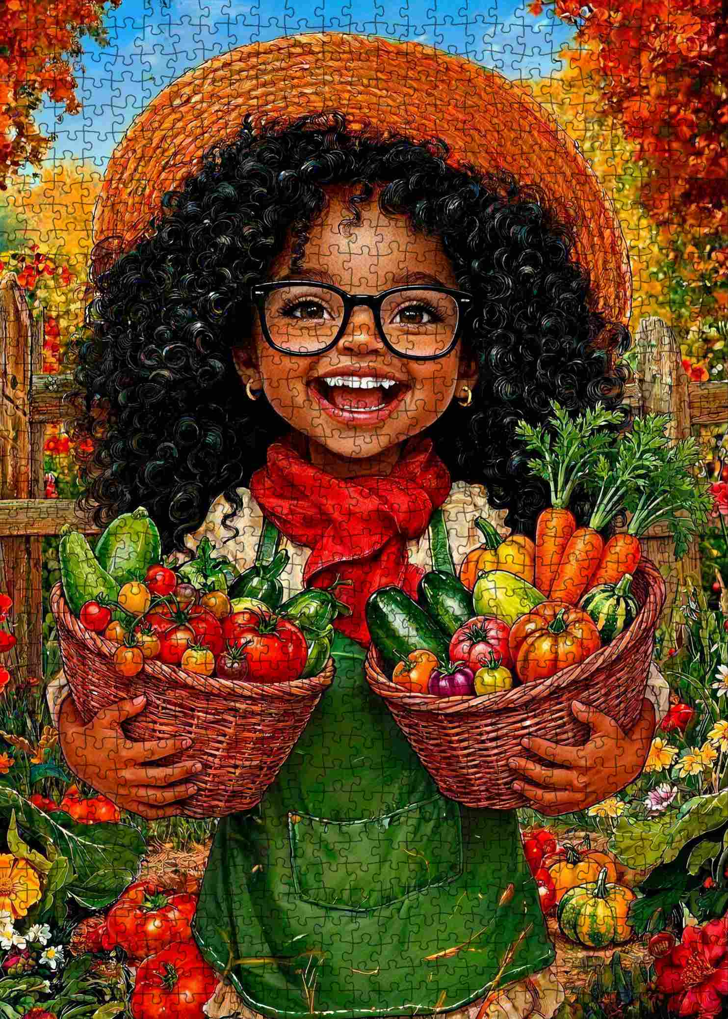 tucocoo-autumn-harvest-garden-girl-puzzle-1000-teile-herbst image 2