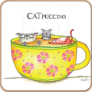 otter-house-red-howling-catpuccino-untersetzer-melamin-98mm image 1