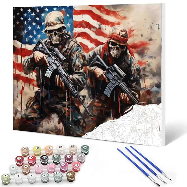 tucocoo-patriotic-skull-soldiers-malen-nach-zahlen-ohne-rahmen image 1