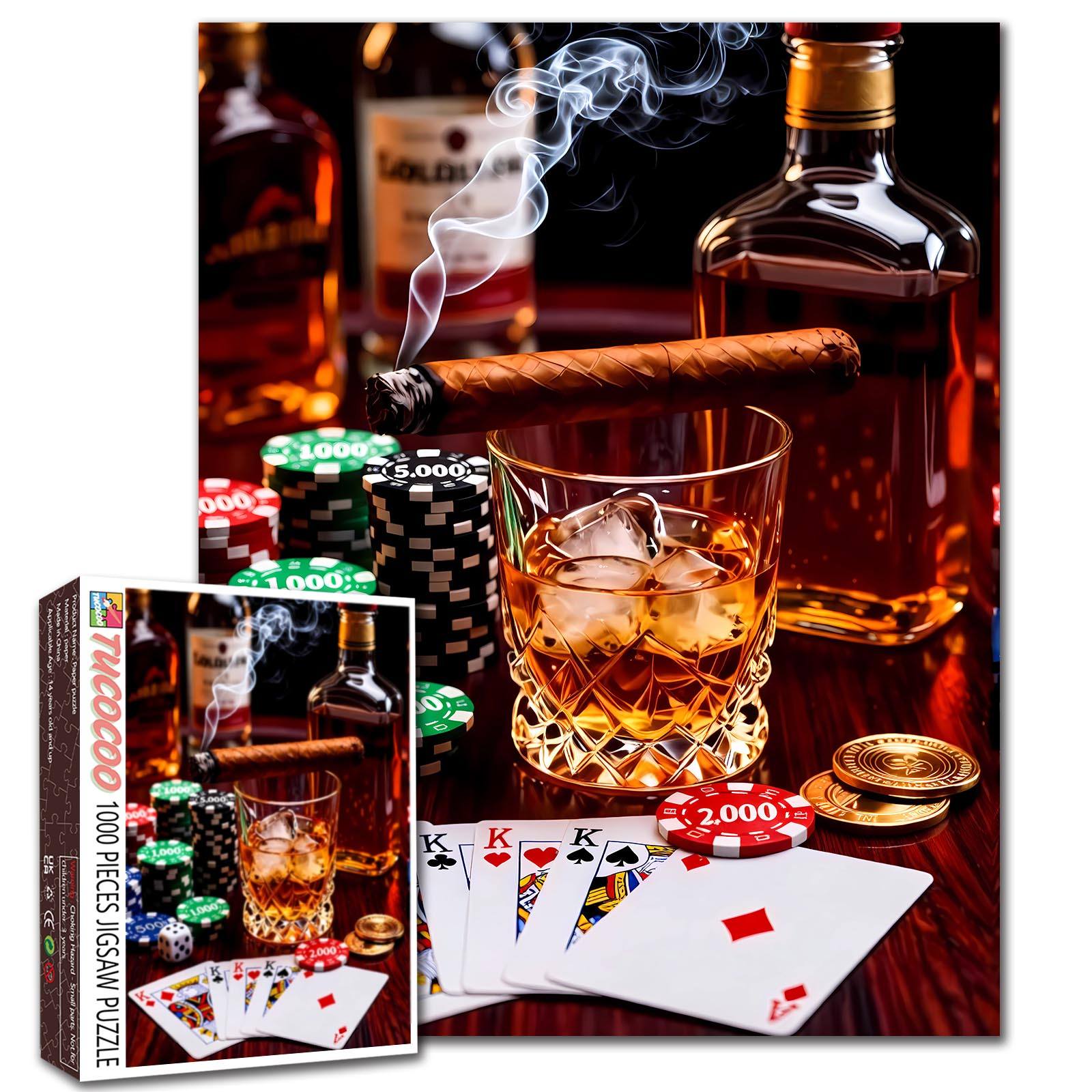 tucocoo-whiskey-night-poker-puzzle-1000-teile-whiskey image 1