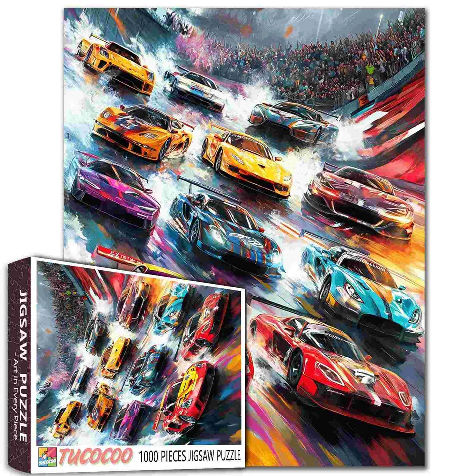 tucocoo-champions-on-track-puzzle-1000-teile-rennautos image 1