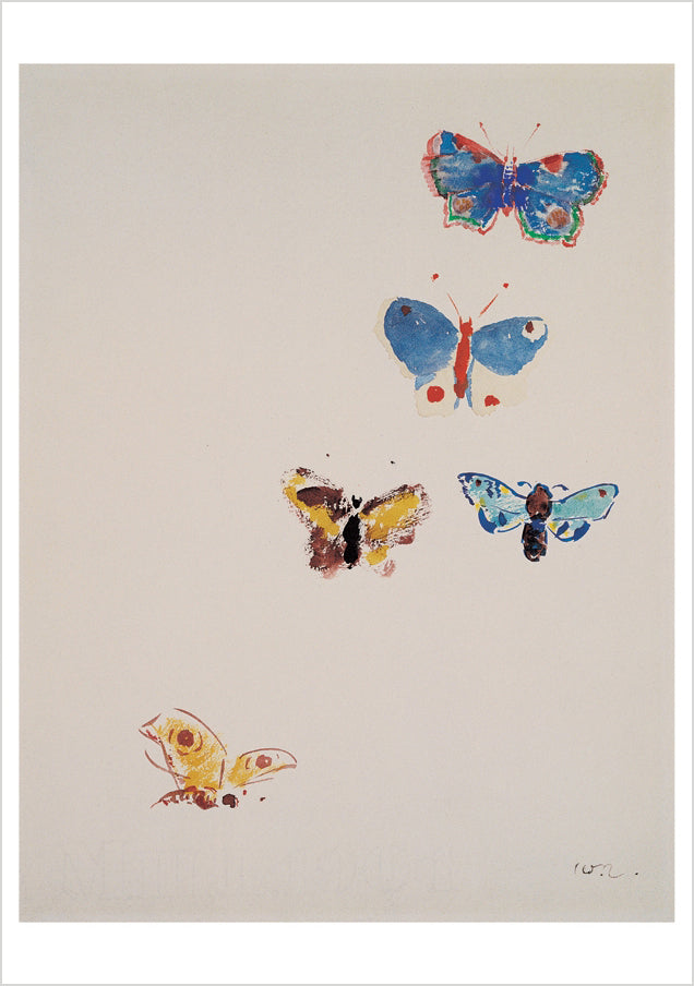 pomegranate-blank-notecards-redon-five-butterflies-karte image 1