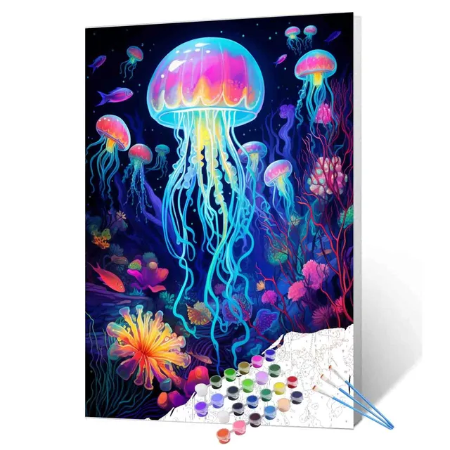 tucocoo-fancy-jellyfish-malen-nach-zahlen-40x50cm-ohne-rahmen image 1
