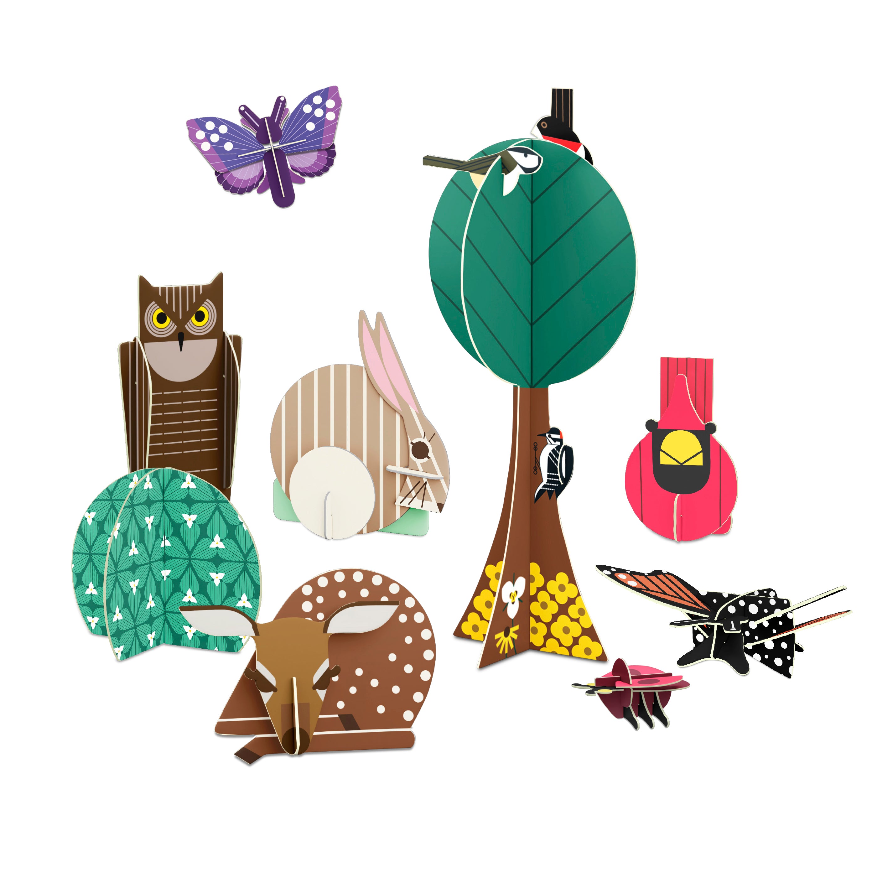 pomegranate-charley-harper-menagerie-geschenkbox-tiere image 2