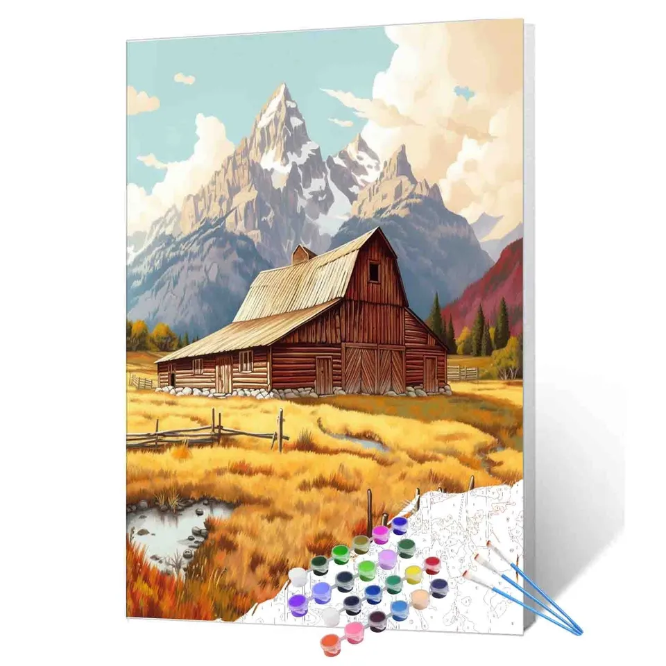tucocoo-mountain-barn-autumn-field-malen-nach-zahlen-40x50 image 1