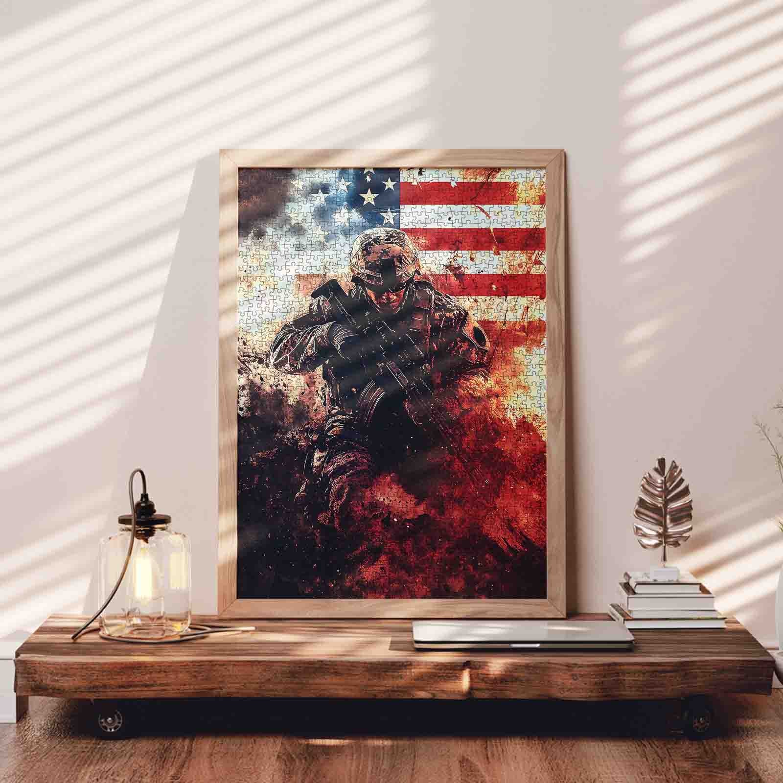 tucocoo-battlefield-soldier-puzzle-1000-teile-soldat-flagge image 3