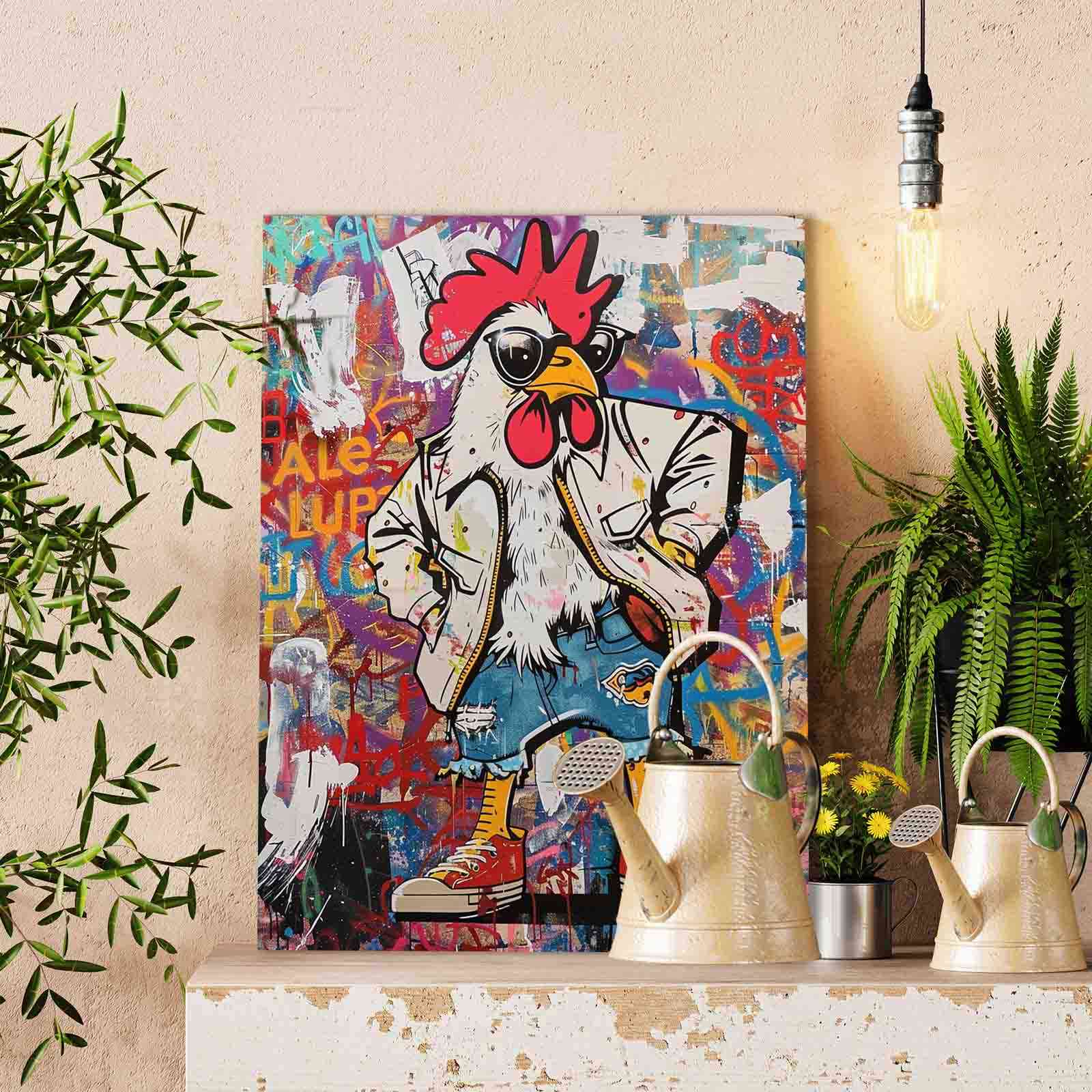 tucocoo-paint-by-numbers-rebel-chicken-huhn-malen-nach-zahlen-40x50 image 2