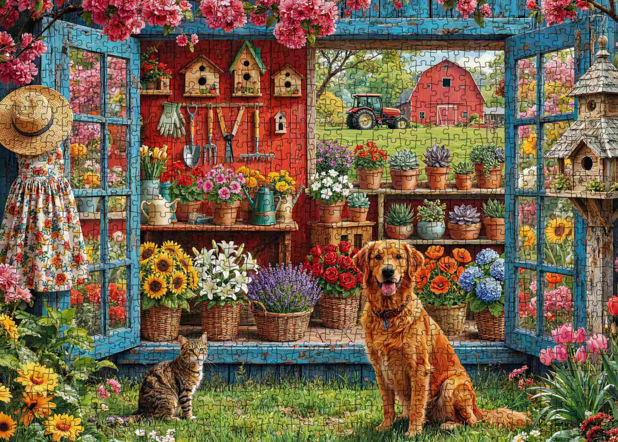 tucocoo-spring-farm-garden-greenhouse-puzzle-1000-teile-garten image 2