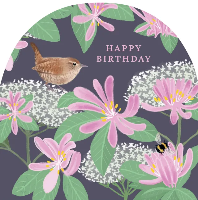 otter-house-rspb-gru-karte-wren-honeysuckle-vogel image 1