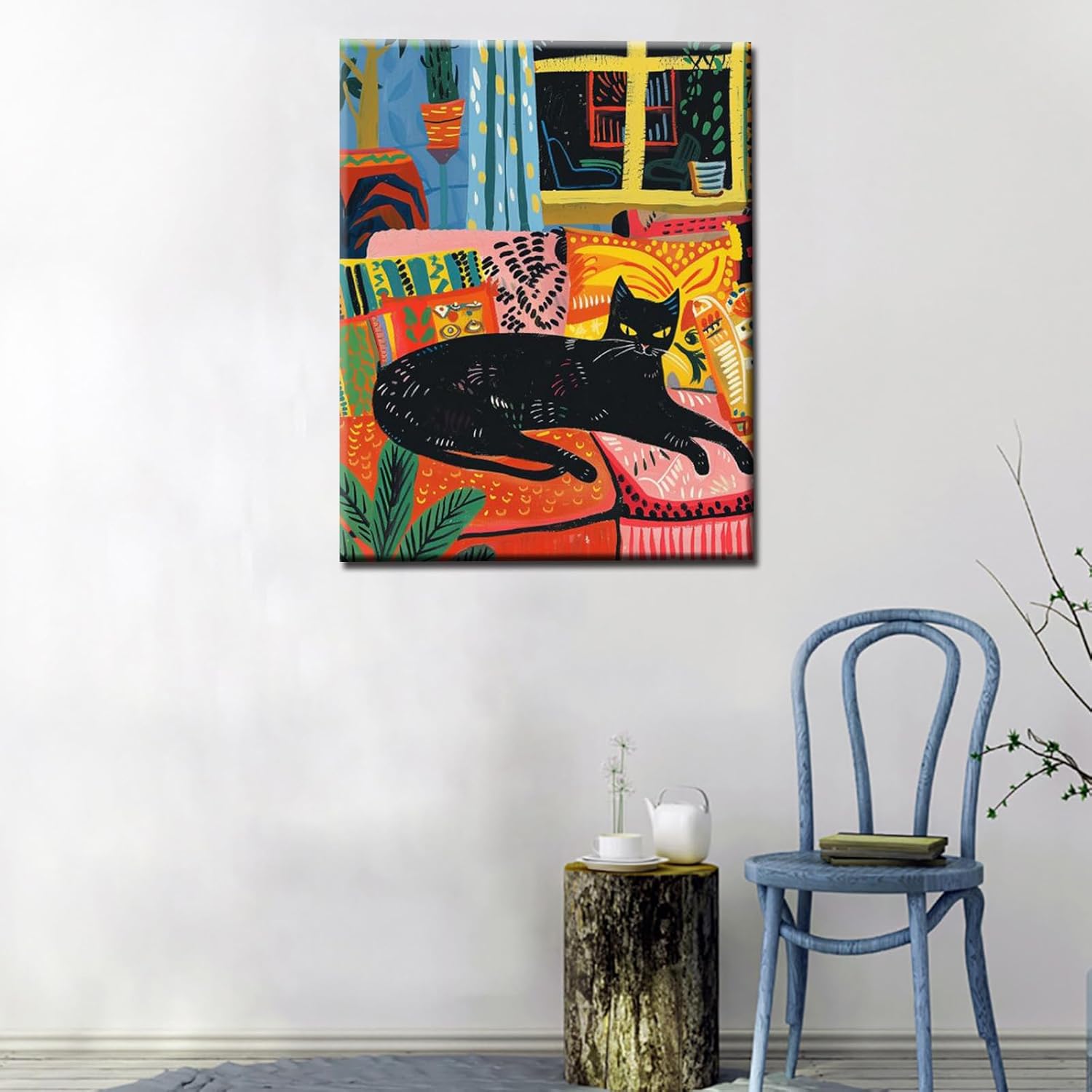 tucocoo-paint-by-numbers-black-cat-sofa-malen-nach-zahlen-16x20 image 3
