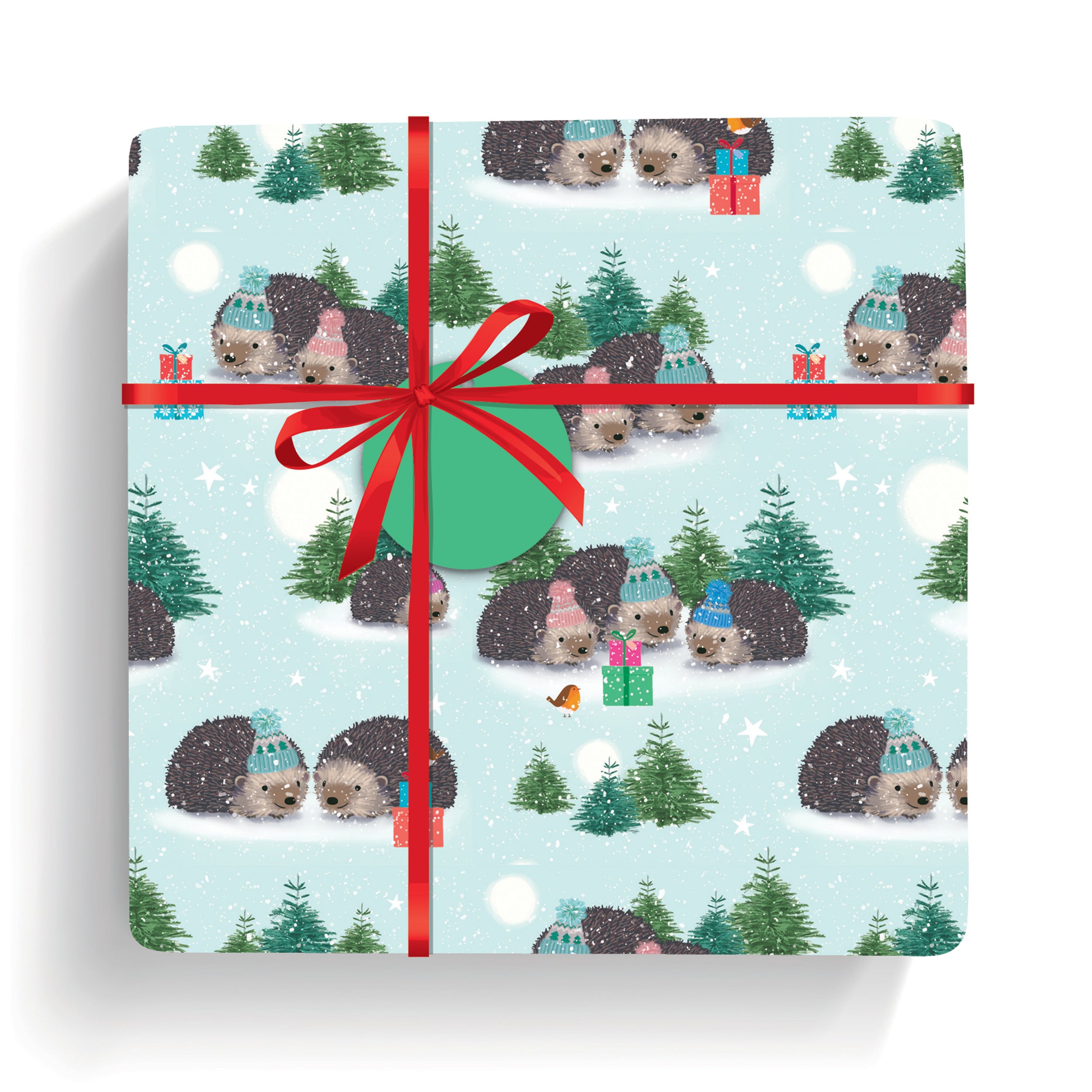 otter-house-a-prickle-of-hedgehogs-weihnachtspapier-5-bogen image 3