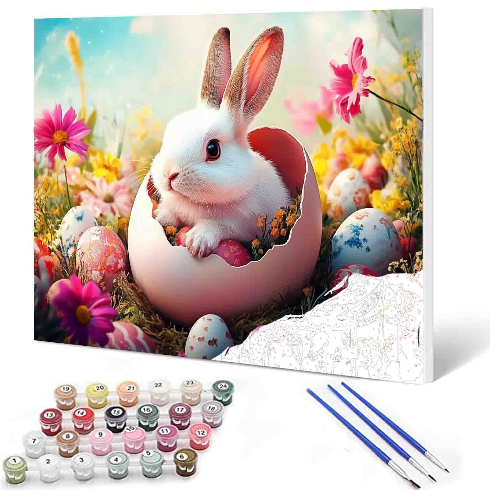 tucocoo-bunny-in-blooming-eggshell-malen-nach-zahlen-40x50-ostern image 1