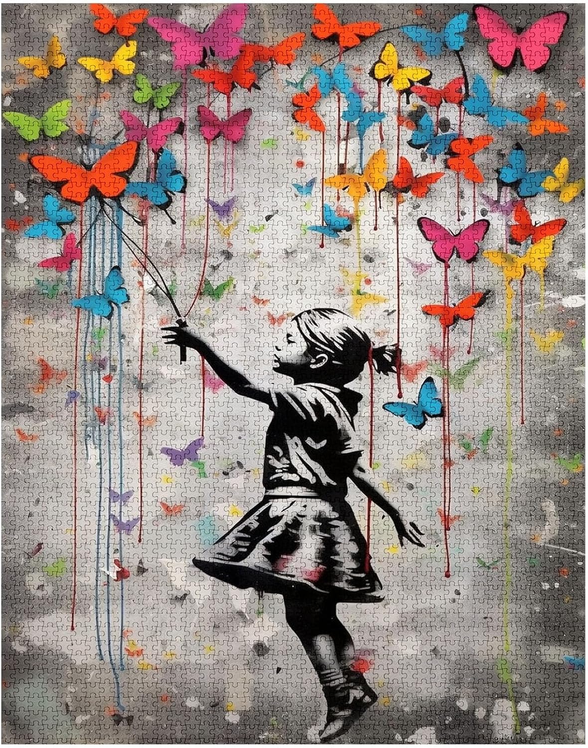 tucocoo-little-girl-with-butterfly-puzzle-1000-teile-street-art image 2