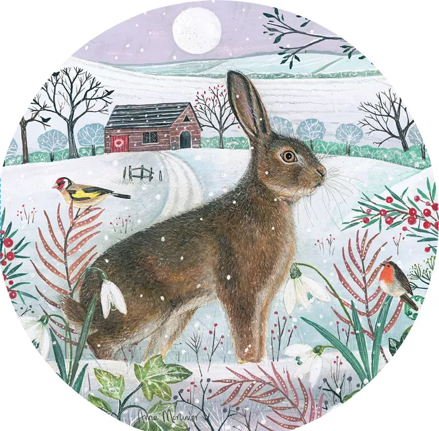 otter-house-christmas-country-hare-weihnachtskarten-10er image 1