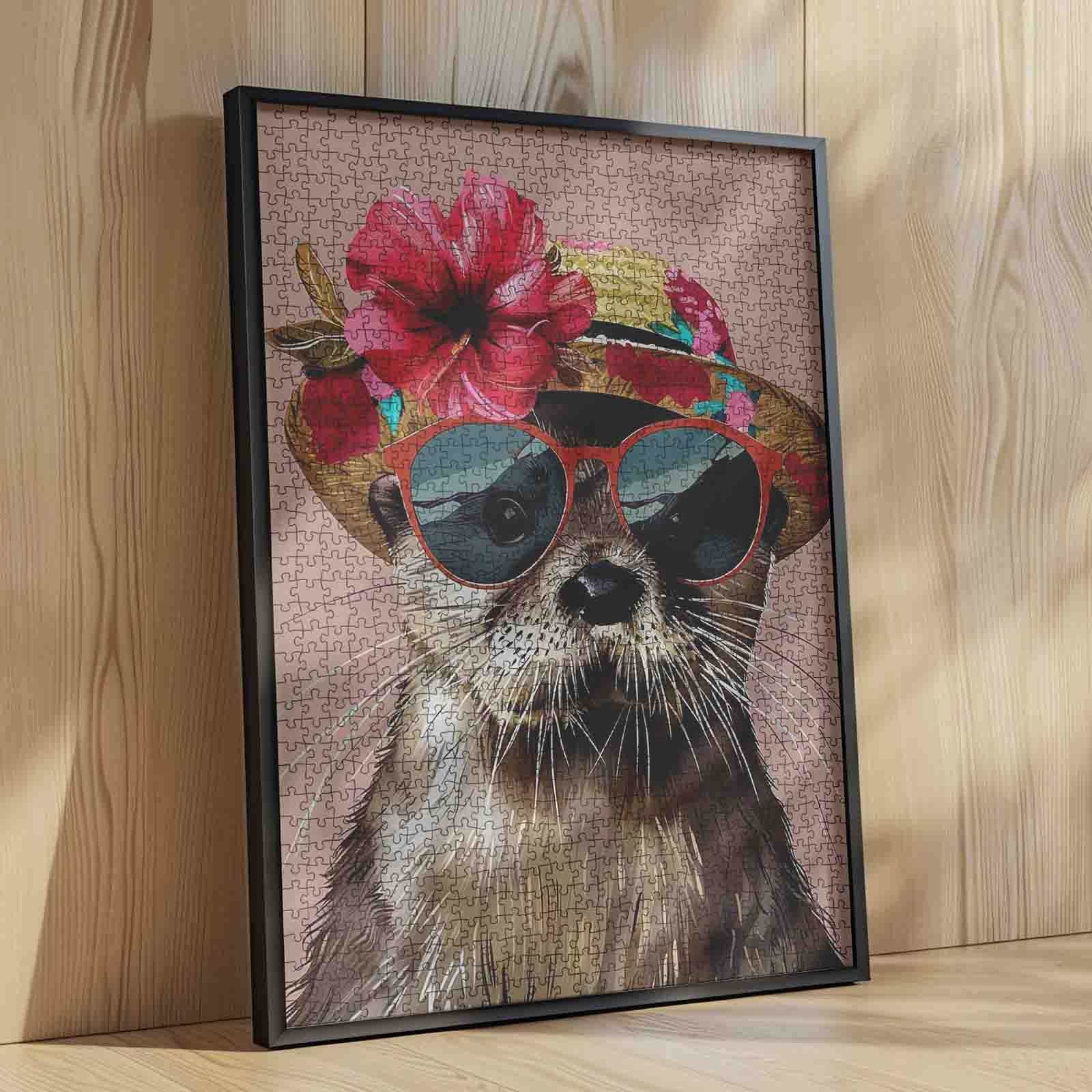 tucocoo-otter-floral-hat-puzzle-1000-teile-tiere image 4