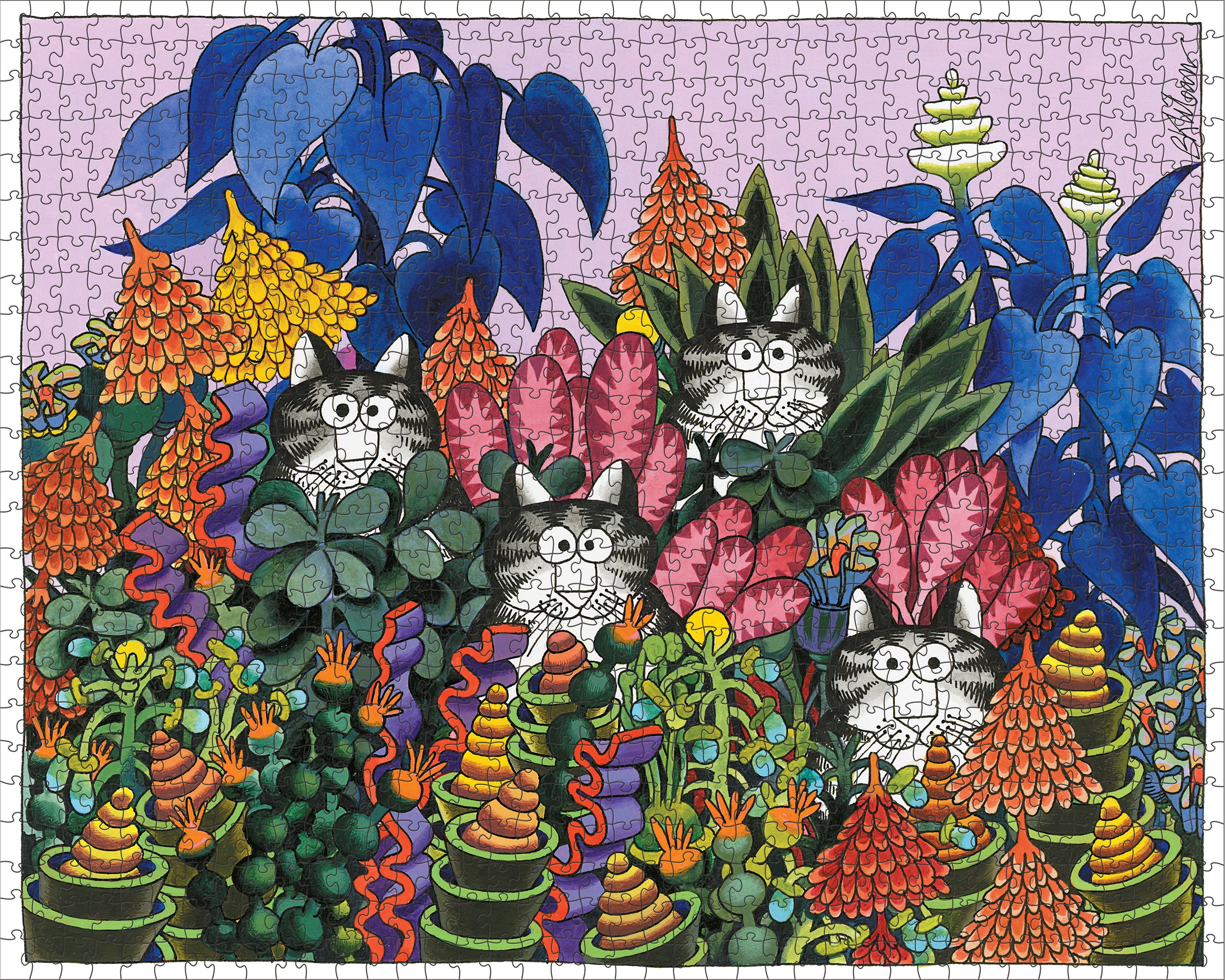 pomegranate-b-kliban-jungle-cats-puzzle-1000-teile-katzen image 2
